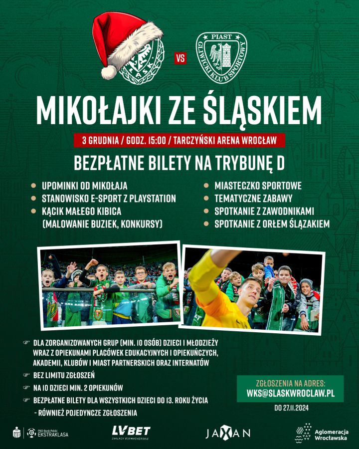 Dzieci na stadionie - Mikołajki ze Śląskiem